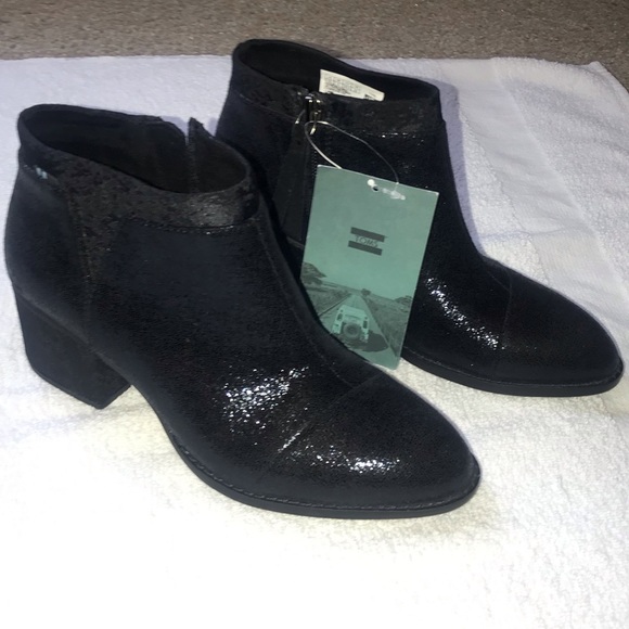 Toms Loren Style Women’s Black Bootie Size 5 - Picture 1 of 5